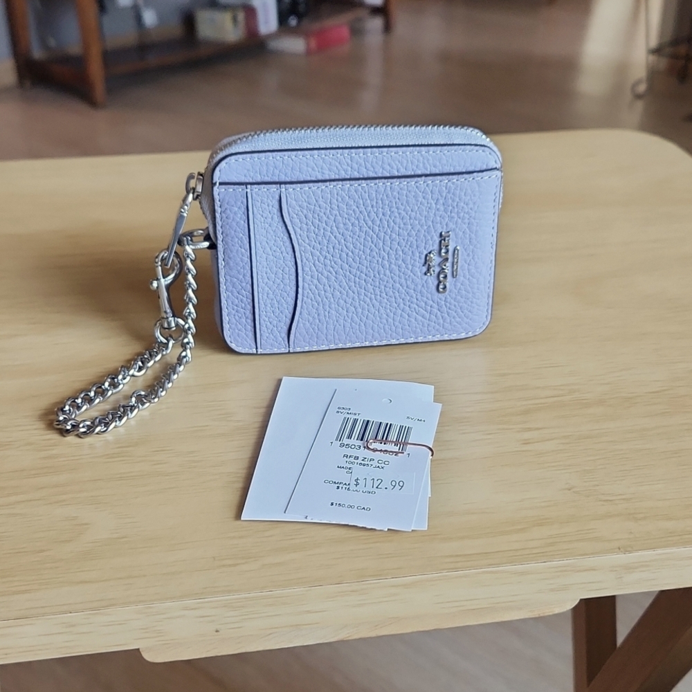 Coach brand new zip card case